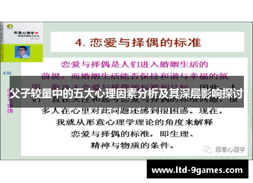 父子较量中的五大心理因素分析及其深层影响探讨